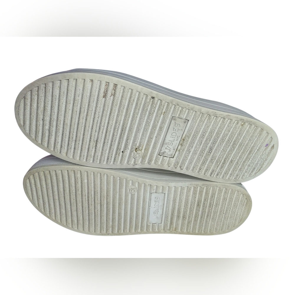 J/SLIDES Heidi Snake Embossed Leather Sneakers, Womens 6.5 - Picture 8 of 8